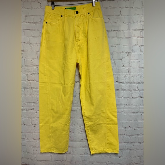 NEW SR vs Sandrine Rose Buttonfly Yellow High Rise Jeans Size 29 - Picture 3 of 7